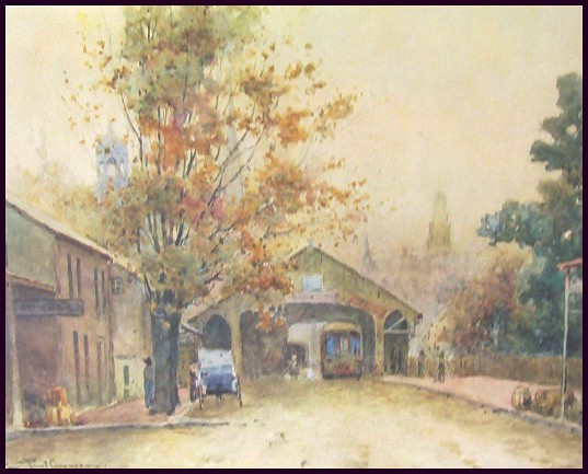 COVERED BRIDGE IN AUTUMN